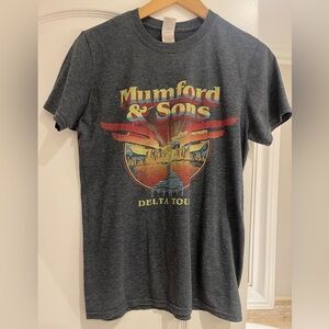 Mumford & Sons Delta Tour Graphic Tee Small vintage